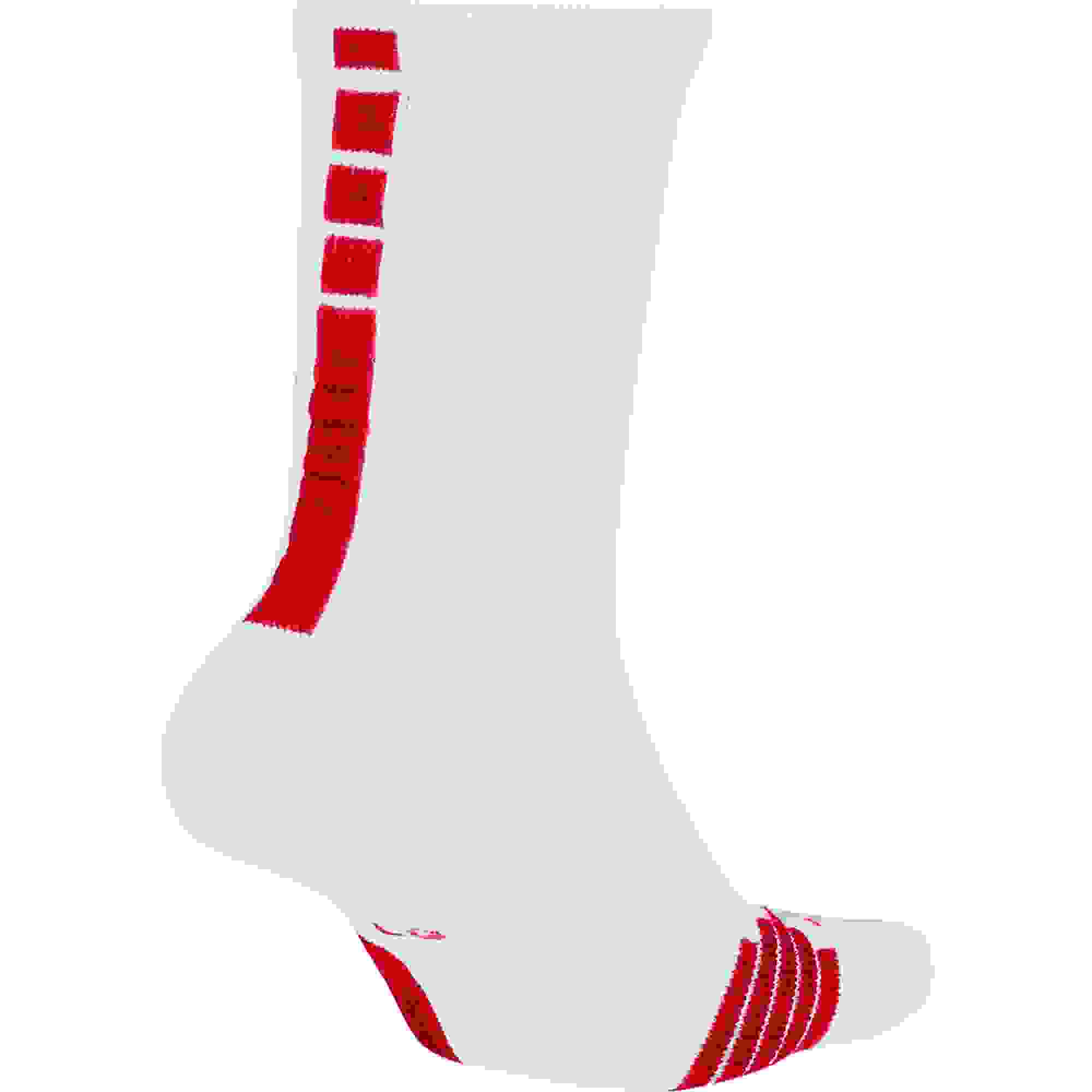 Nike Elite Unisex White/Red Crew Basketball Socks
